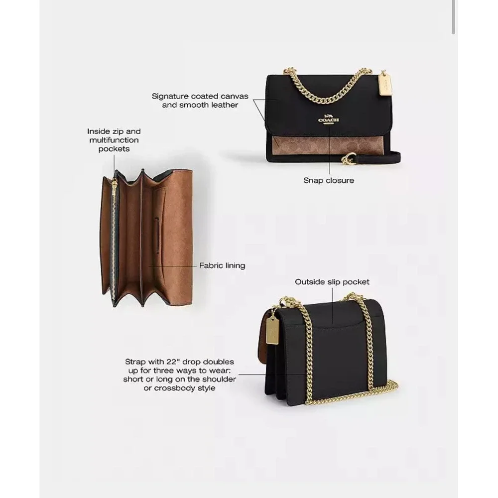 Coach‎ Klare Crossbody Bag Signature Canvas - Picture 7 of 7